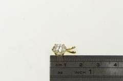 14K Yellow Gold Oval Cubic Zirconia Solitaire Vintage Classic Pendant