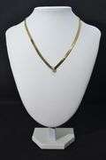 Huge 19.2 Gram Gold Plated Herringbone Necklace