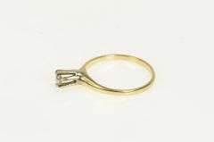 14K Yellow Gold 0.25 Ct Old Mine Cut Diamond Engagement Ring