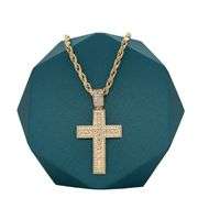 14K YELLOW GOLD CROSS WITH CHAIN