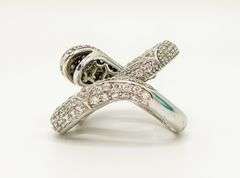 14KT SOLID WHITE GOLD & DIAMOND SNAKE RING