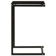 Side Table Black 15.7inx15.7inx23.6in Tempered Glass
