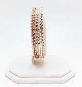 SET OF 6x MATCHING 18KT GOLD PLATED BANGLES
