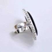 24Ct Black Onyx Druzy Ring