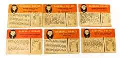 Lot of 6 Fleer 1961 Baseball Greats Cards