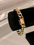 Strong 44.3 Gram 14 Kt  Gold Plate Curb Link Bracelet