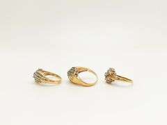 8 Beautiful 10k Solid Gold Diamond Rings!