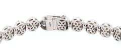 New 12.16ctw Diamond Cluster Tennis Bracelet in 14K