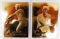 4 - 22KT Gold Foil Baseball Greats Cards