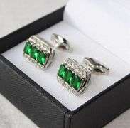 Golden color Jeweled Style Cufflinks By Carelli