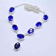Stunning 41 Ctw Lab Sapphire Necklace