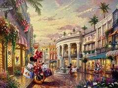 Must See Collection of 6 Disney/Thomas Kinkade Giclees on Canvas!