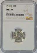 Simply Amazing NGC MS67+ 1940-D Mercury Dime