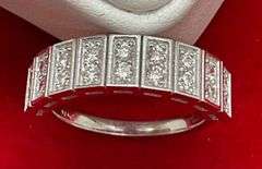 CERTIFIED BRAND NEW LADIES 14K WHITE GOLD AND DIAMOND BAND