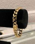 Strong 44.3 Gram 14 Kt  Gold Plate Curb Link Bracelet