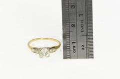 14K Yellow Gold 1940's 0.75 Ctw Old Mine Diamond Engagement Ring