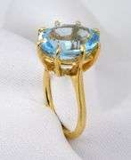 Pretty 14k Oval Blue Topaz Ring