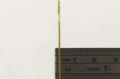 10K Yellow Gold 0.8mm Box Link Classic Simple Square Chain Necklace