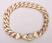 Sturdy Curb Chain Link Bracelet In 14K Rose Gold