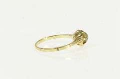 10K Yellow Gold Green Grey Star Sapphire 1960's Scalloped Ring