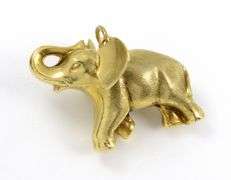 Well sSculpted Elephant Charm or Pendant