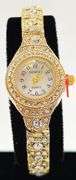 Ladies Geneva & Gemstone Watch, 18kt Yellow Gold Plated