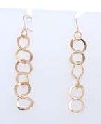 Beautiful Yellow Gold Squiggle Dangle Earrings