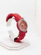 Fancy Pink Geneva Watch w/ Cross Graphic and Gemstones