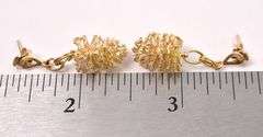 Elaborate Pinecone Dangle Earrings In 14K Yellow Gold