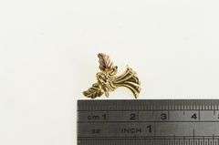 10K Yellow Gold Guardian Angel Black Hills Leaf Protection Pendant