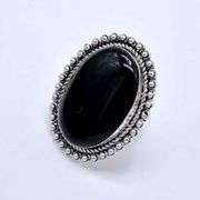 24Ct Black Onyx Druzy Ring