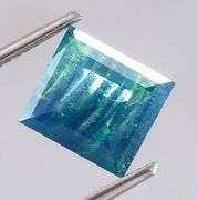 BEAUTIFUL BLUE/GREEN/TEAL PARTI SAPPHIRE EMERALD CUT LOOSE GEMSTONE