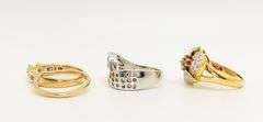 3 10k/14k Diamond Rings - Beautiful!