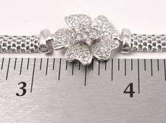 Flower CZ Bracelet In Sterling Silver