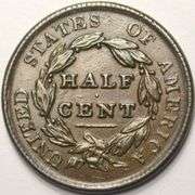1829 Classic Head Half Cent