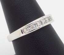 Channel Set Diamond Band in 14k White Gold