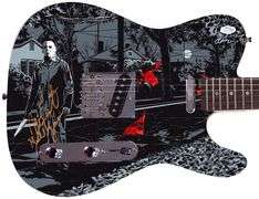 Nick Castle Autographed Halloween Michael Myers Photo Guitar Exact Proof ACOA