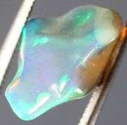 High fire collectors 2.68ct free form black Opal vein