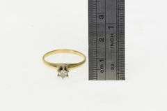 14K Yellow Gold 0.25 Ct Old Mine Cut Diamond Engagement Ring