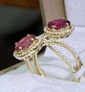 GORGEOUS 14KT SOLID YELLOW GOLD, RUBY, & DIAMOND RING