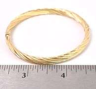 Splendid Gold Hinged Bracelet In 14K Yellow Gold