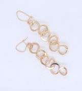 Beautiful Yellow Gold Squiggle Dangle Earrings