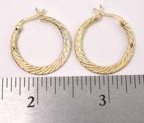 Vermeil Hoop Earrings In Sterling Silver