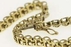 10K Yellow Gold Classic Diamond Squared Link Tennis Bracelet