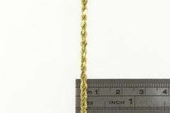14K Yellow Gold 2.5mm Thick Rope Woven Link Vintage Chain Necklace