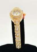 Ladies Geneva & Gemstone Watch, 18kt Yellow Gold Plated