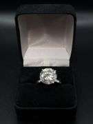 WOW! 9 Ct VVs1 White Fire Moissanite Solitaire Ring