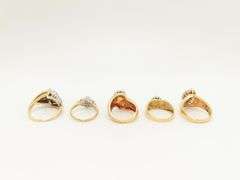 8 Beautiful 10k Solid Gold Diamond Rings!