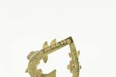14K Yellow Gold Black Hills Leaf Heart Love Symbol Charm/Pendant