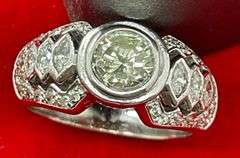 CERTIFIED 18K WHITE GOLD AND DIAMOND RING